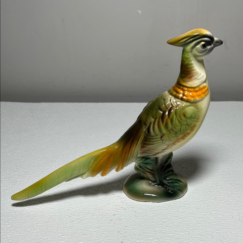 Vintage Stewart McCulloch Pheasant Statue: California Pottery, 1940s